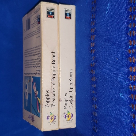 1986 UNTESTED Popples VHS 2 pack Cookin Up A Storm & Treasure of Popple … - Picture 2 of 9